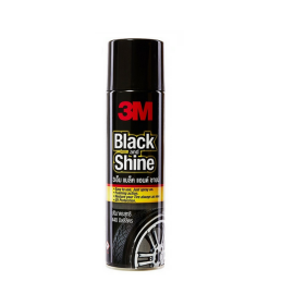 3M Black and Shine โฟมทำความสะอาดเคลือบเงาและปกป้องยางรถยนต์ 440 ml.